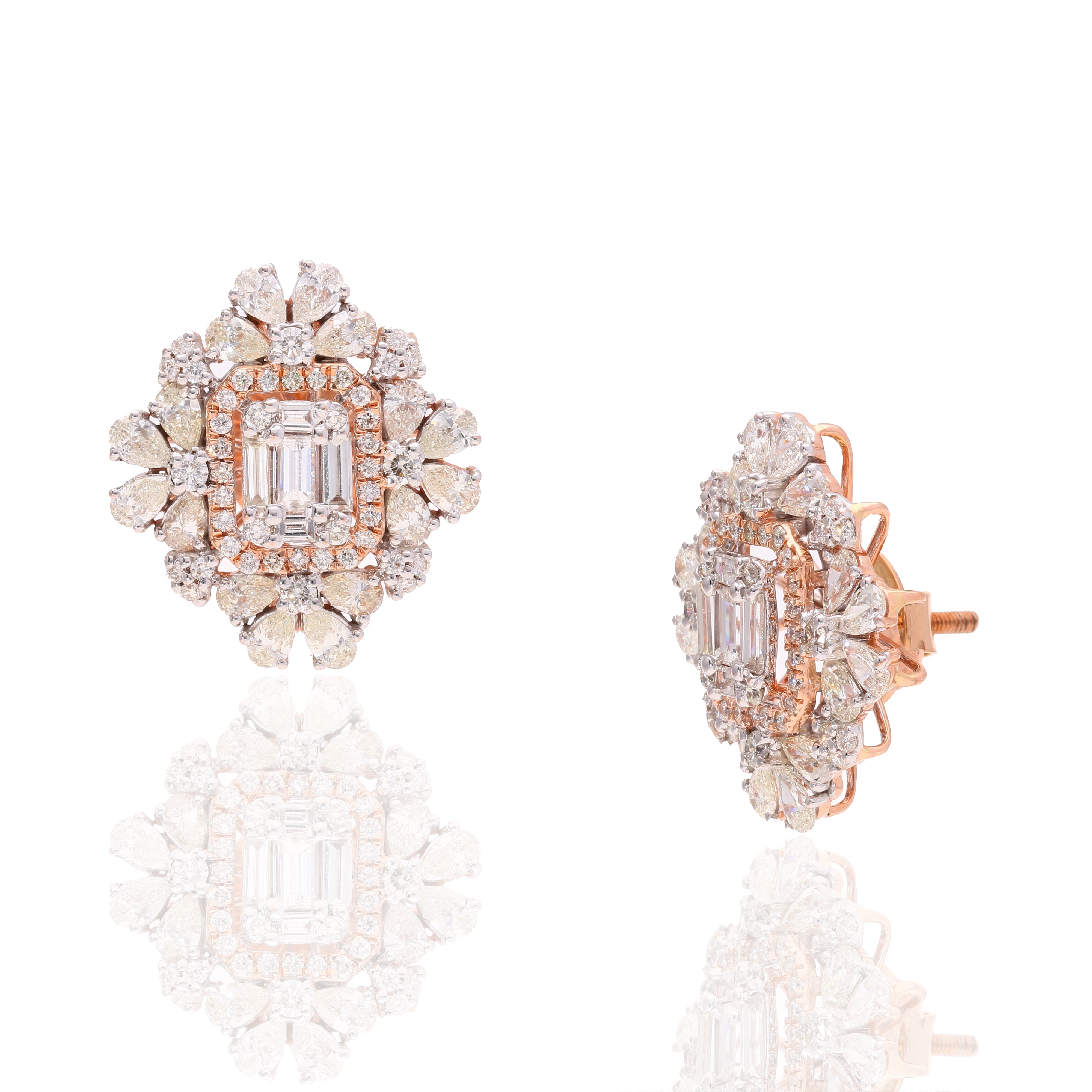 Velvet Frame Diamond Earrings
