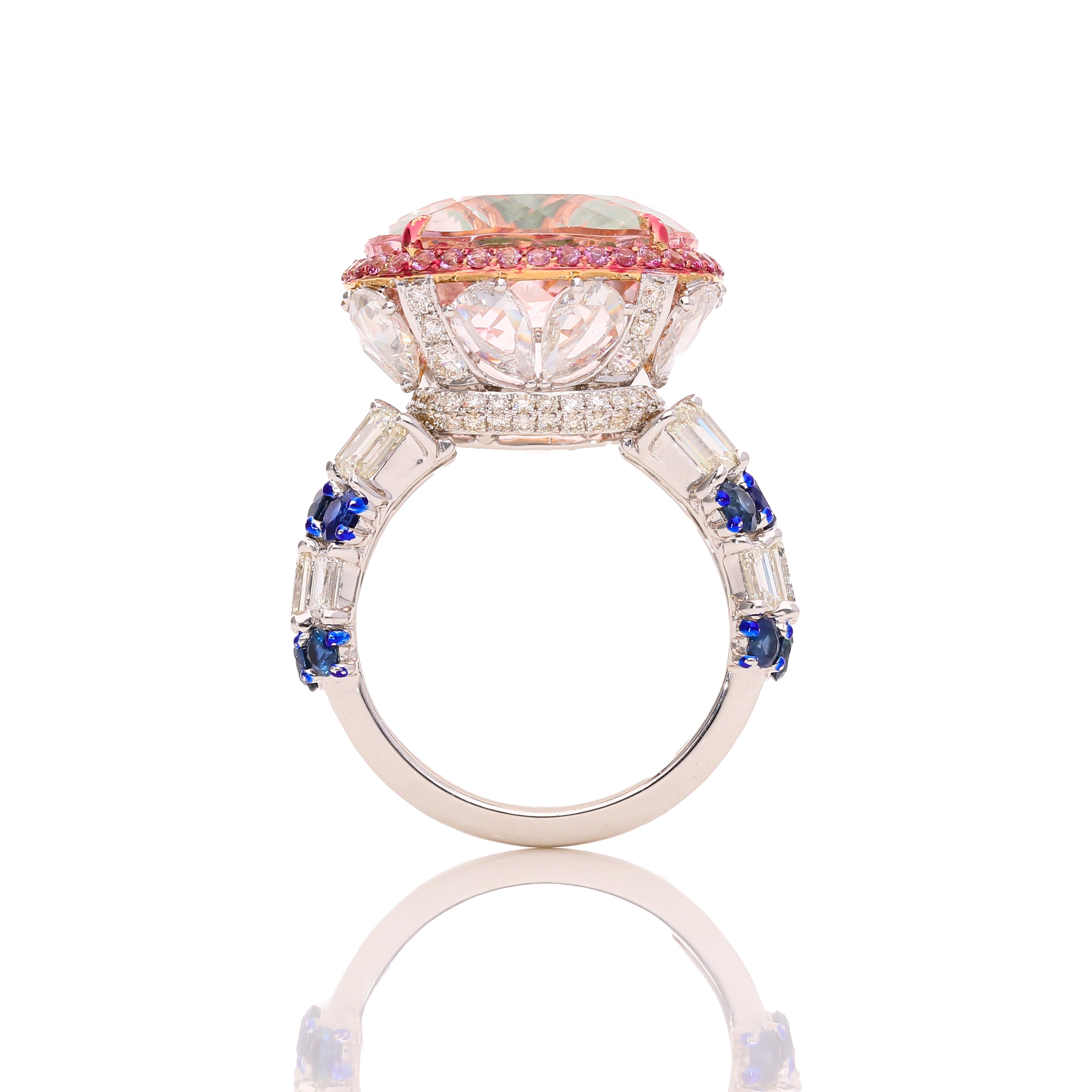 Pink Aurora Diamond Ring