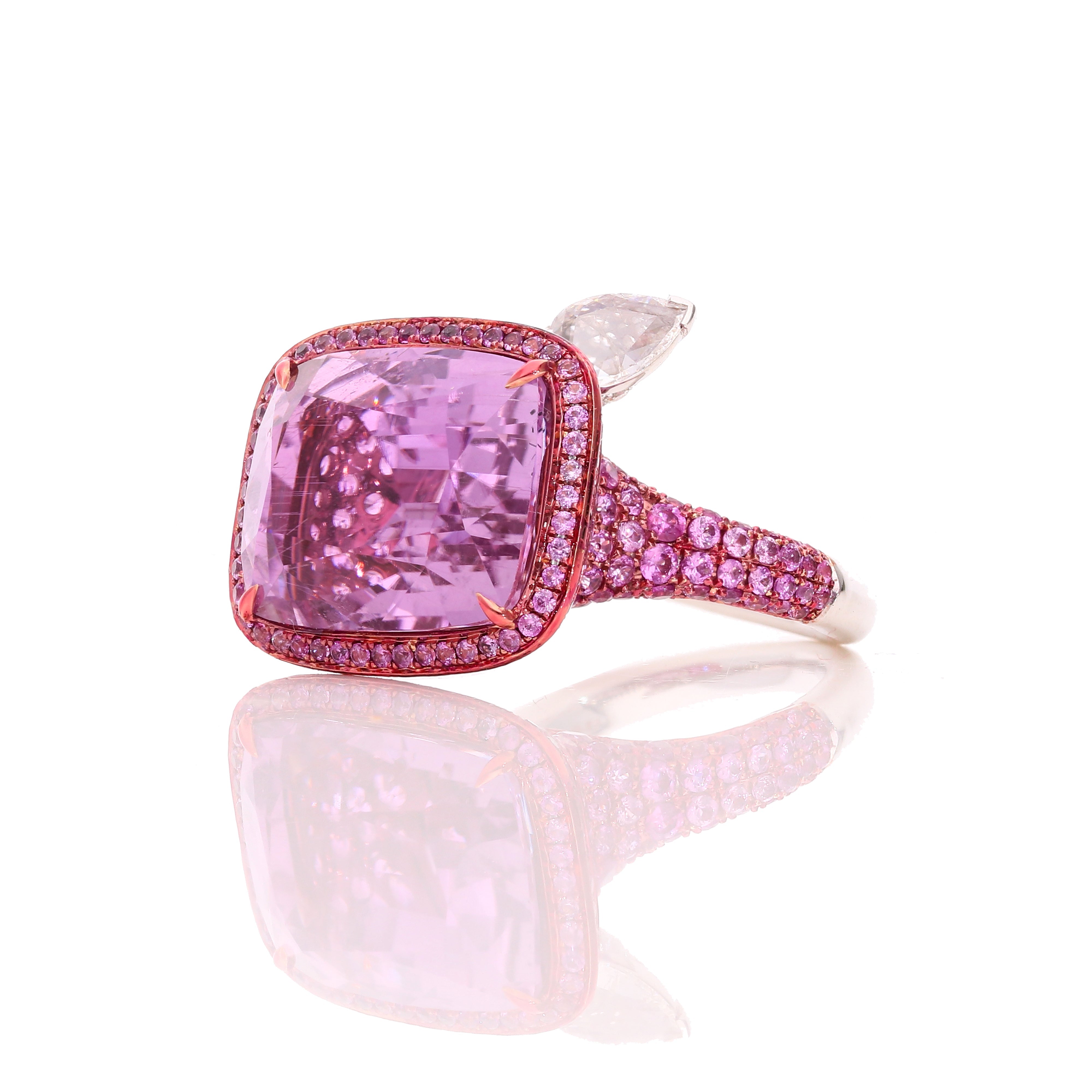 Pink Pavilion Diamond Ring