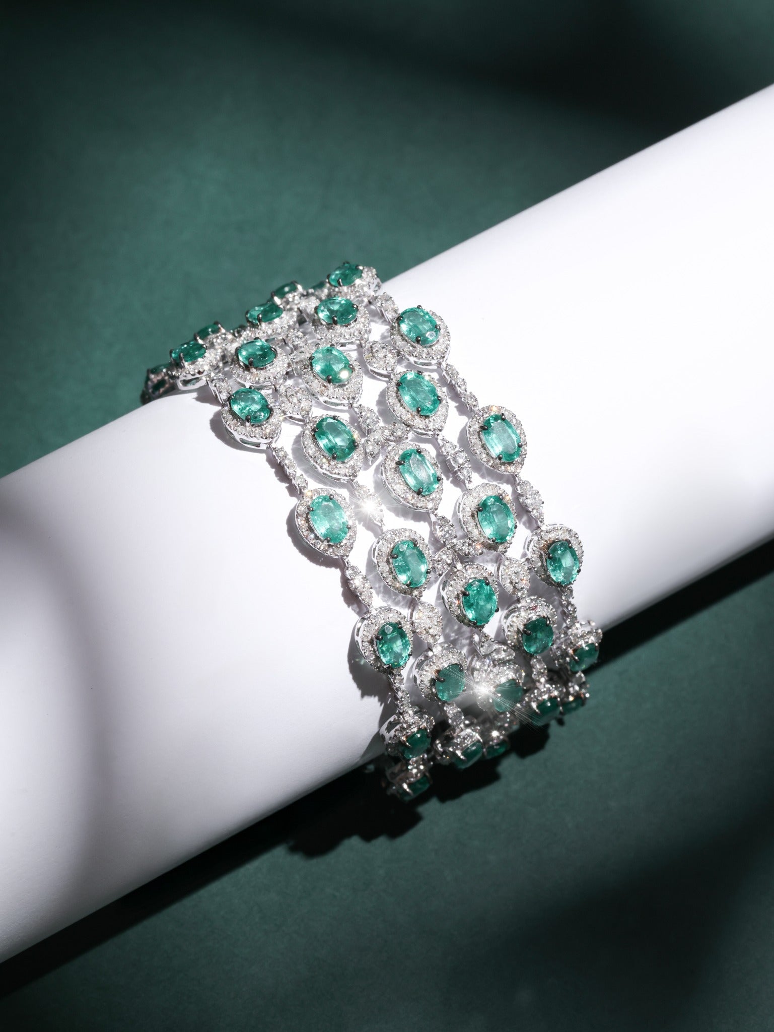 Emerald Cascade Diamond Bracelet