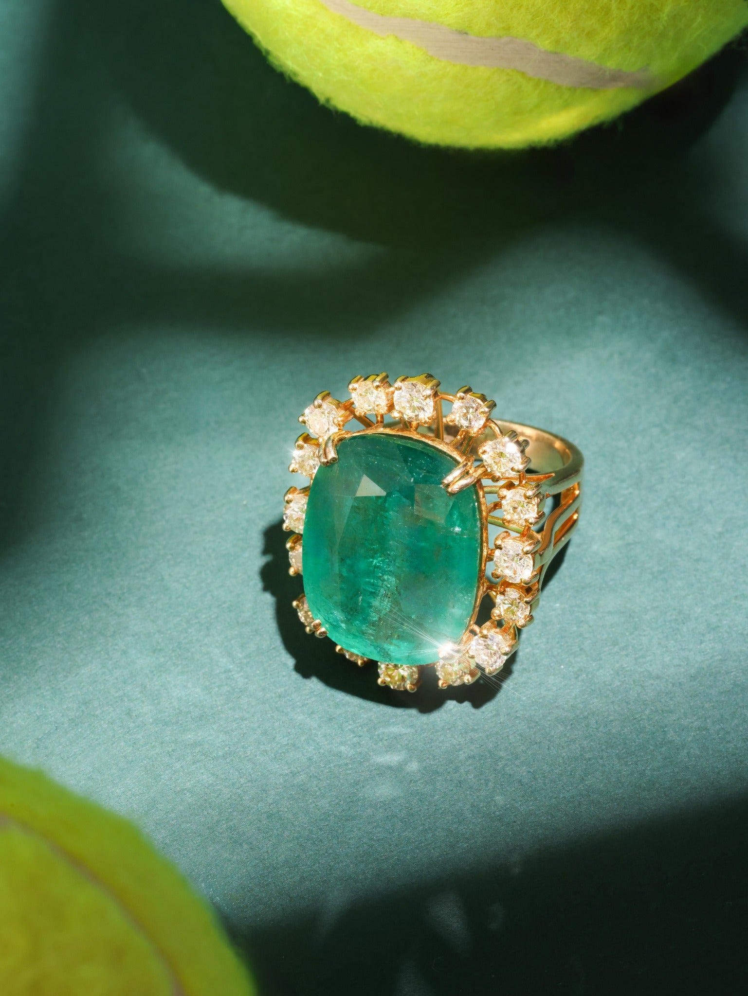 Verde Halo Diamond Ring