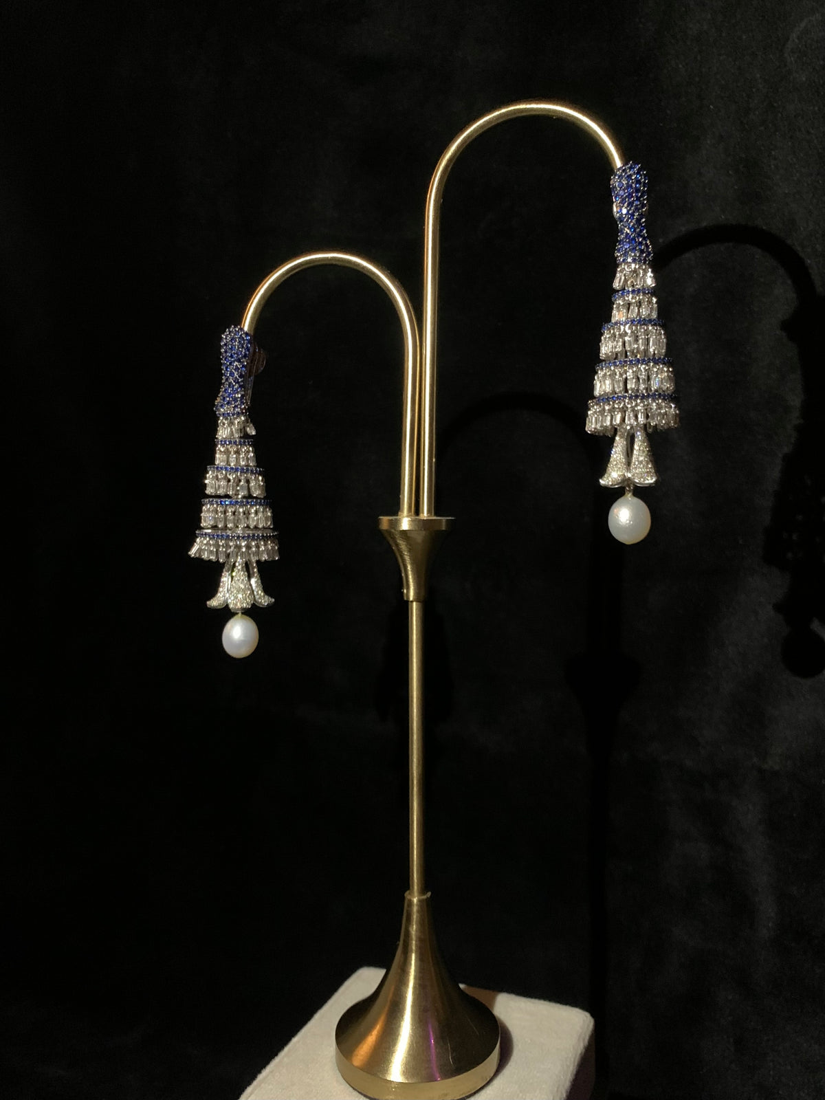 Sapphire chandelier Earrings