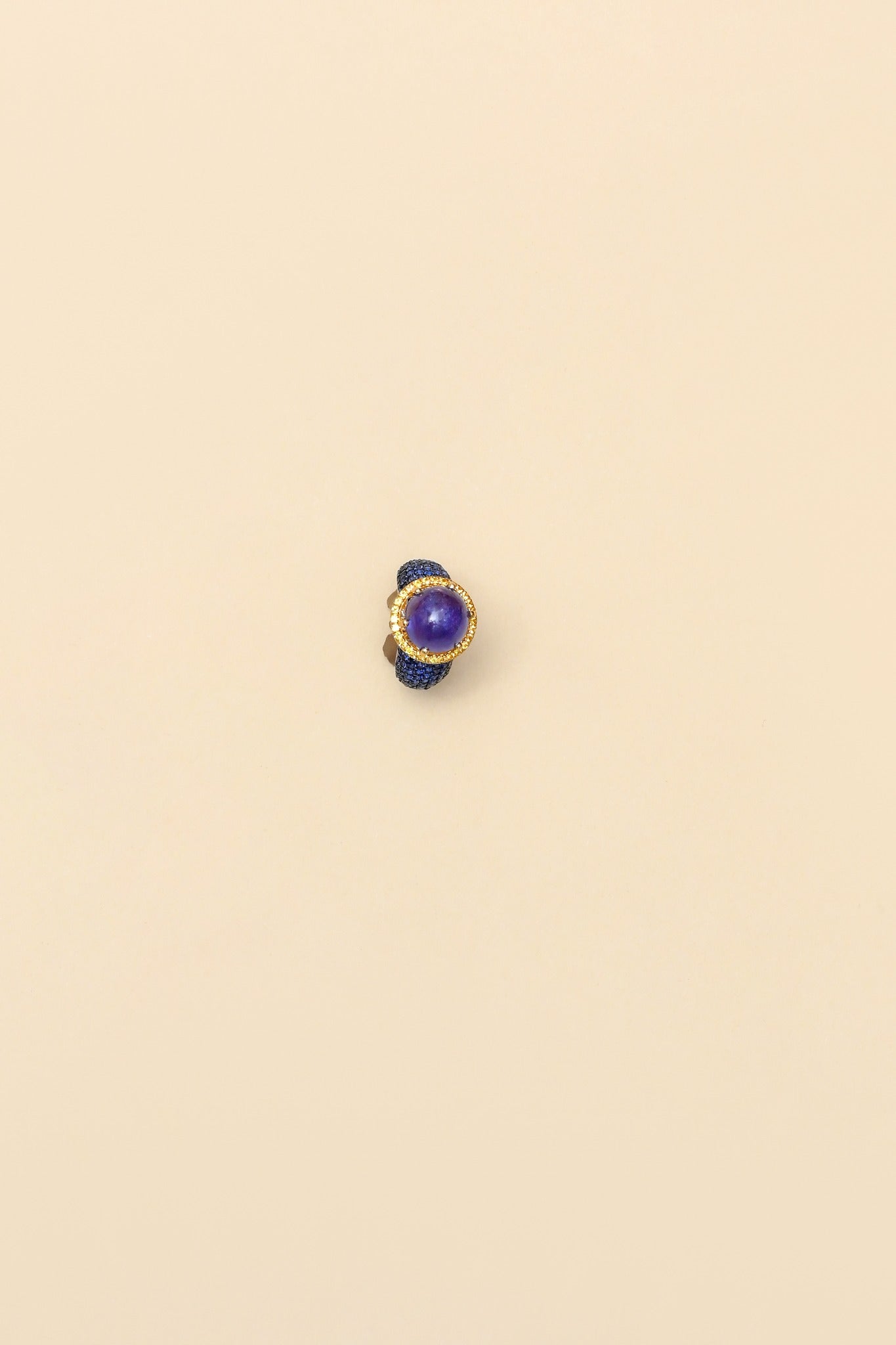 Royal Violet Halo Statement Ring