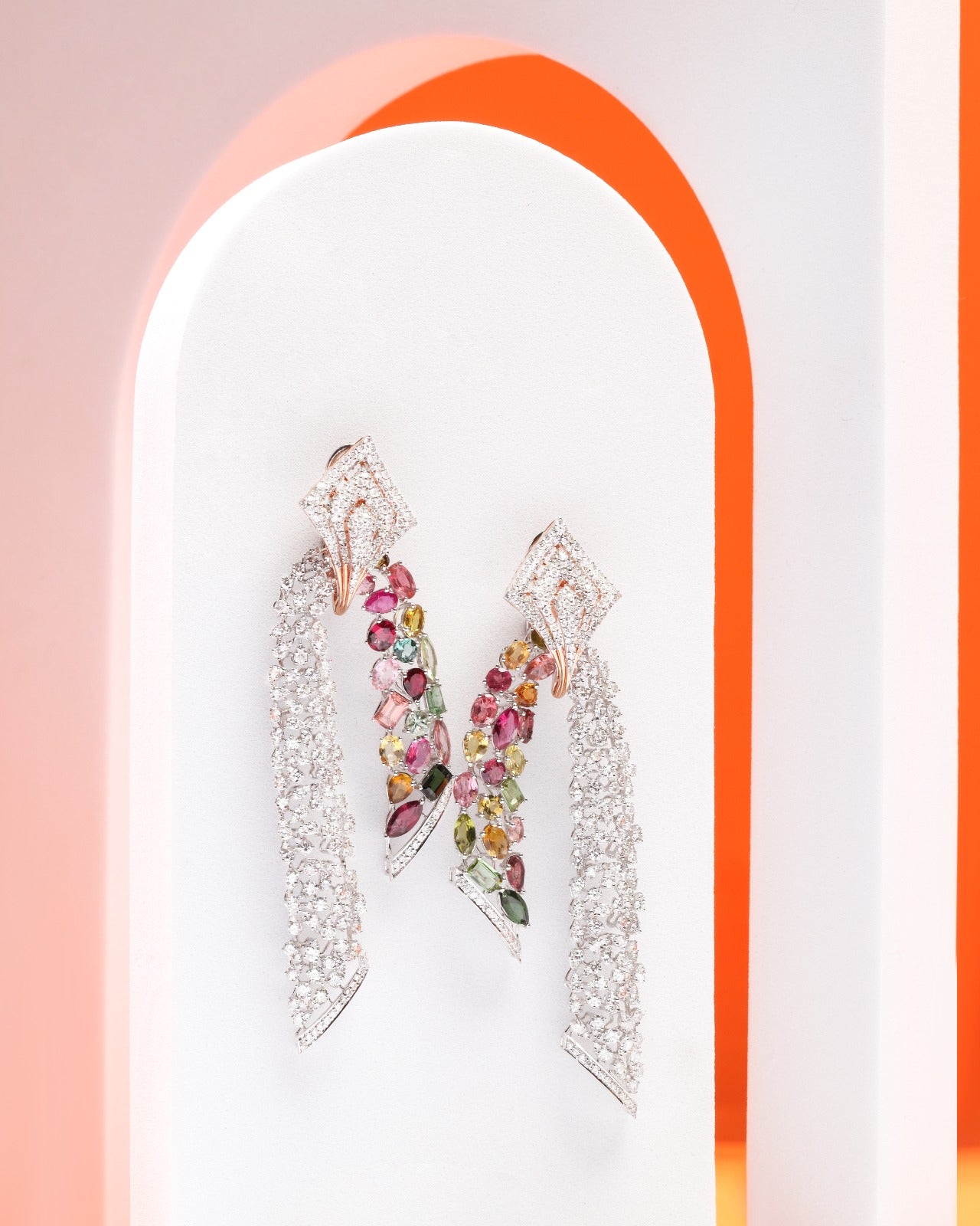 Prism Diamond Cascade Earrings